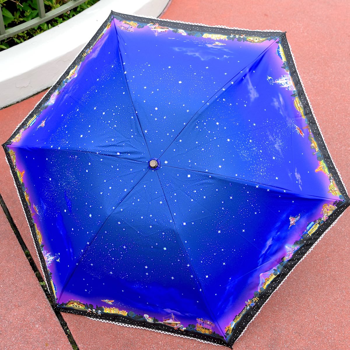 実写 パークの夜景デザインも 東京ディズニーランド晴雨兼用傘