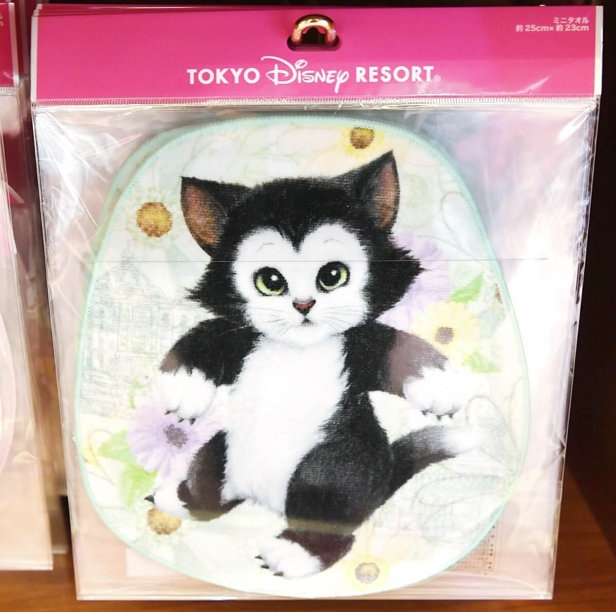 フィガロミニタオル ちょっとかわったリアルタッチ 東京ディズニーランド 猫キャラクターグッズ