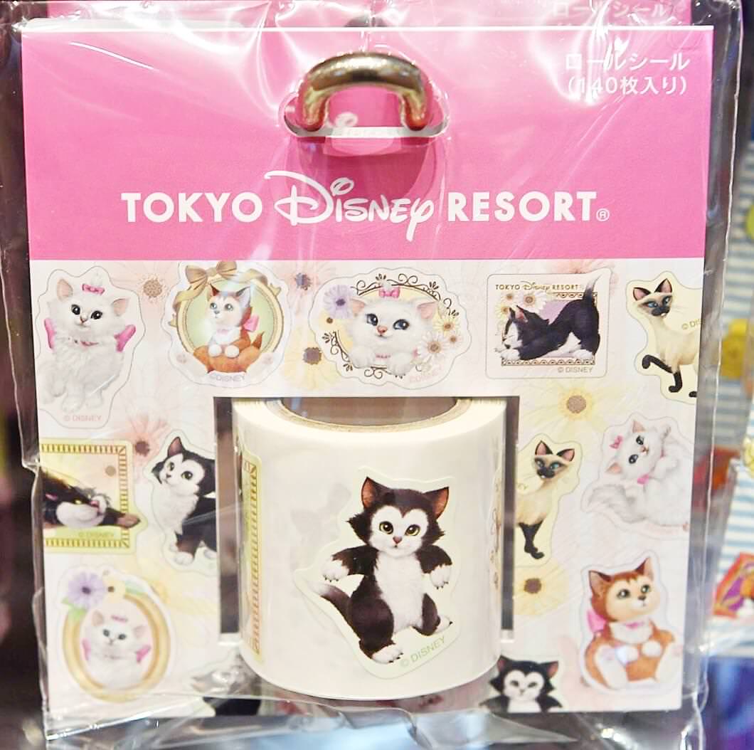 ロールシール ちょっとかわったリアルタッチ 東京ディズニーランド 猫キャラクターグッズ